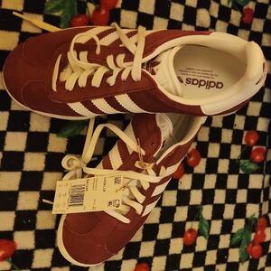 adidas Maroon and White GAZELLE Athletic Shoes